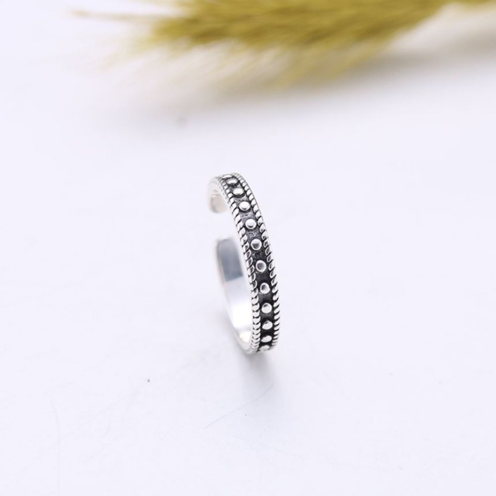 Minimalist 925 Sterling Silver Bead Ring Dainty Thin Stackable Everyday - Picture 2 of 6